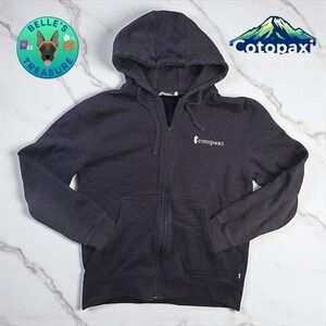 Cotopaxi Hoodie Mens Small Full Zip Blue Fleece‎ Lined Spell Out Embroidered